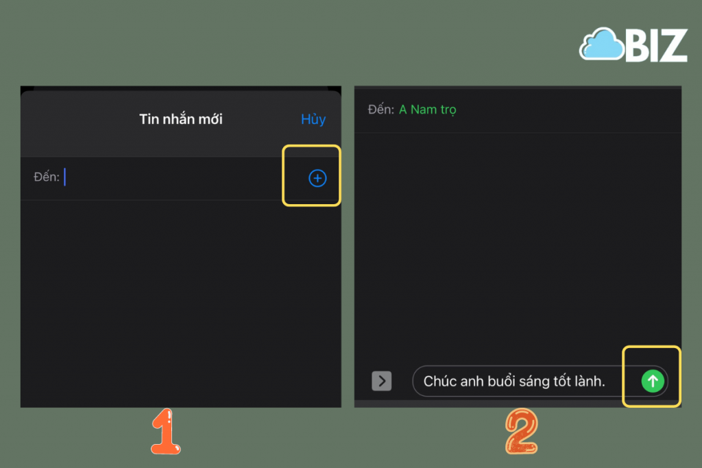 Cách gửi tin nhắn trên điện thoại 