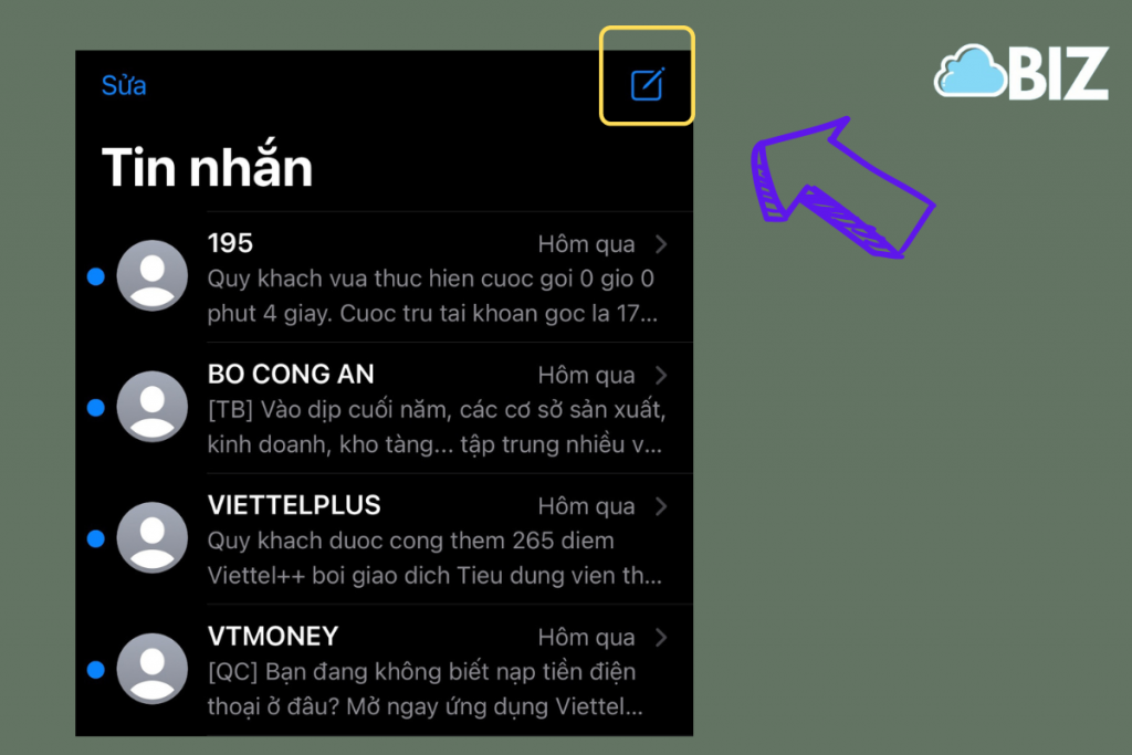 Cách gửi tin nhắn trên điện thoại