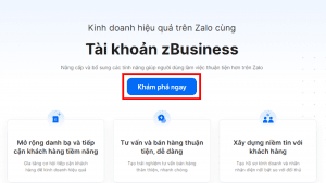 đăng kí zalo business